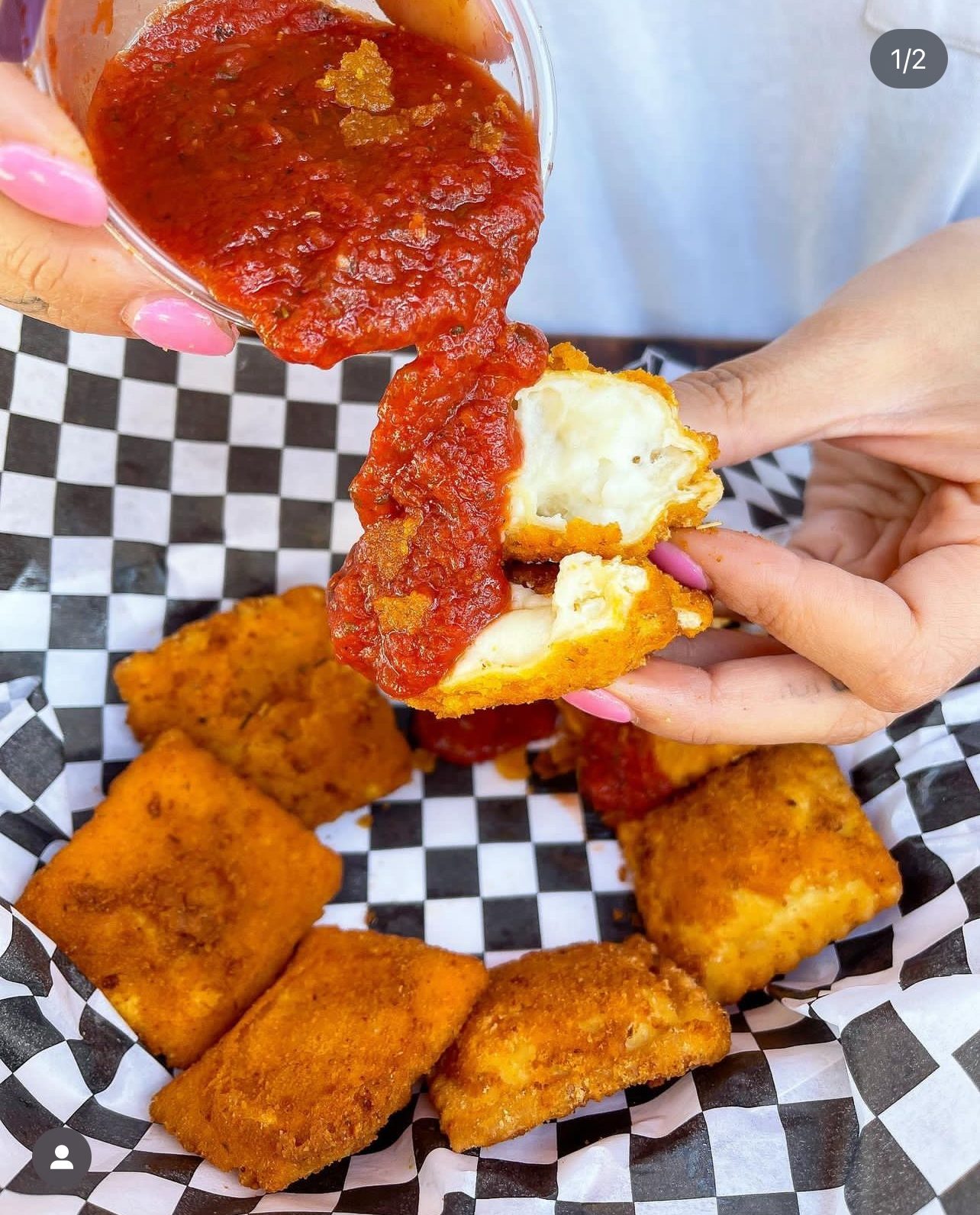 8 Fried Cheese Ravioli.