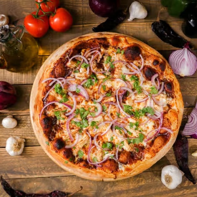 BBQ Chicken Pizza.