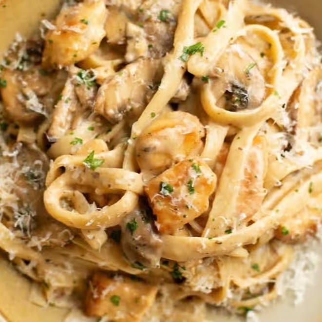 Chicken Marsala Pasta.