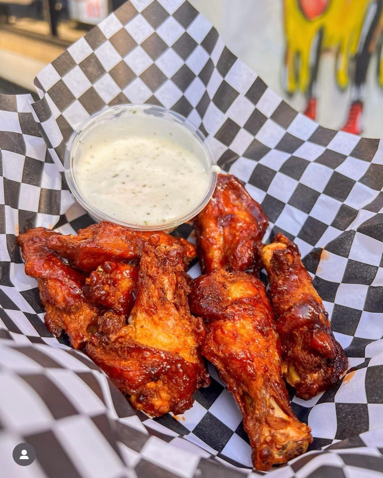 Flavored Bone In chicken Wings.