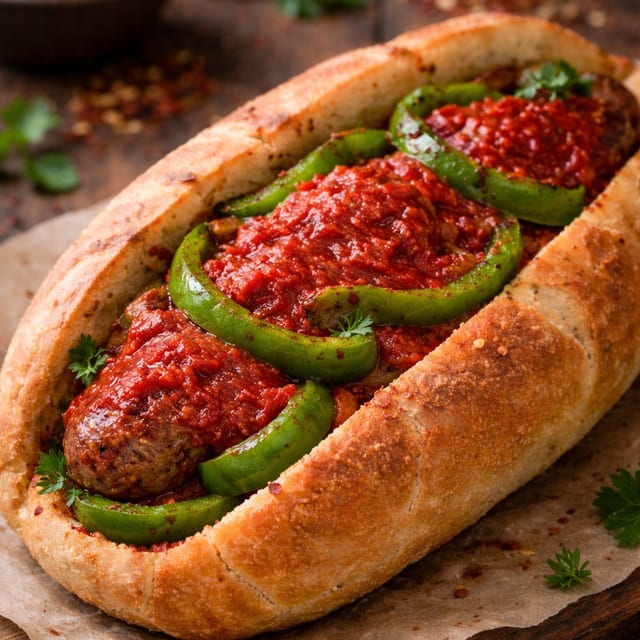 Sausage and Peppers Sub.