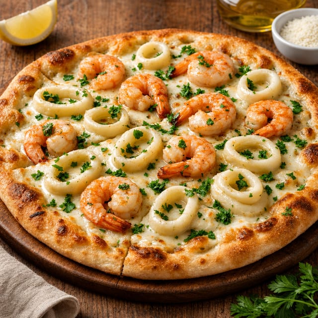 Seafood Pizza.