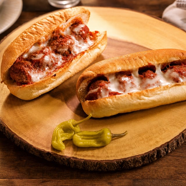 8" Meatball Sub.
