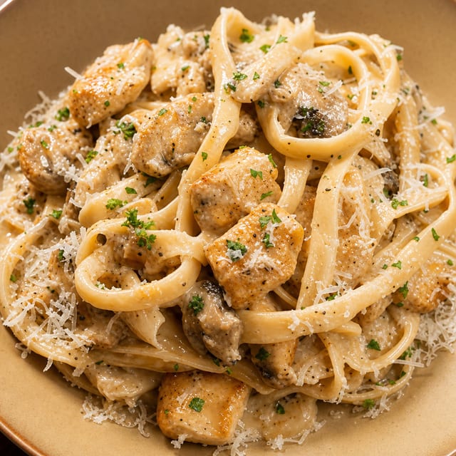 Chicken Marsala Pasta.
